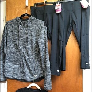 2019 US Open zip up hoodie (Salt and pepper)